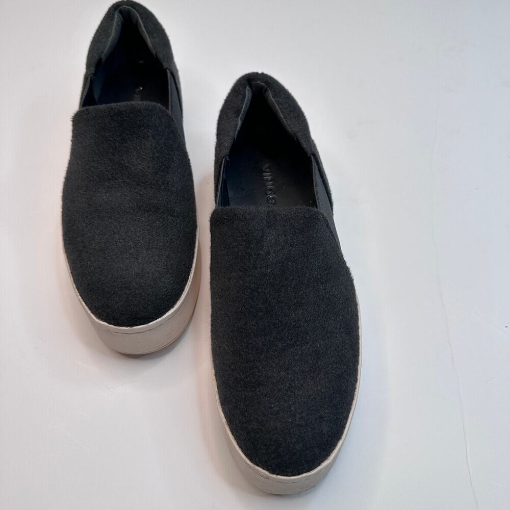 Vince Warren Dark Gray Platform Slip Ons